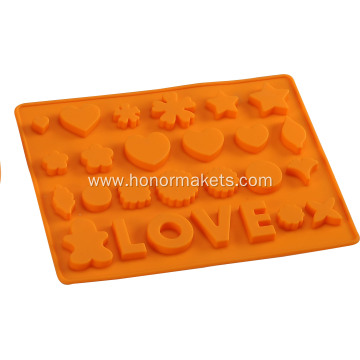 Silicone Valentine heart chocolate cake mold